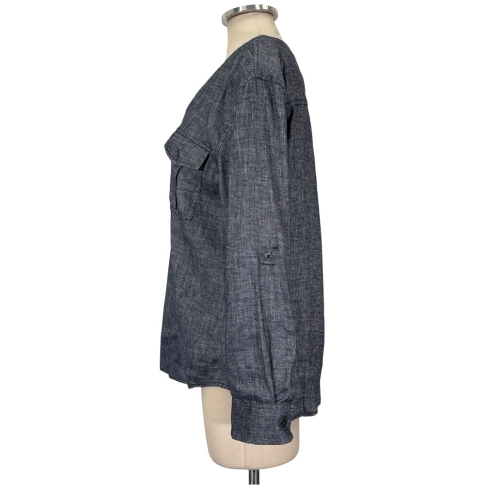 Theory Trisalta Linen Top Size Large - Picture 6 of 12